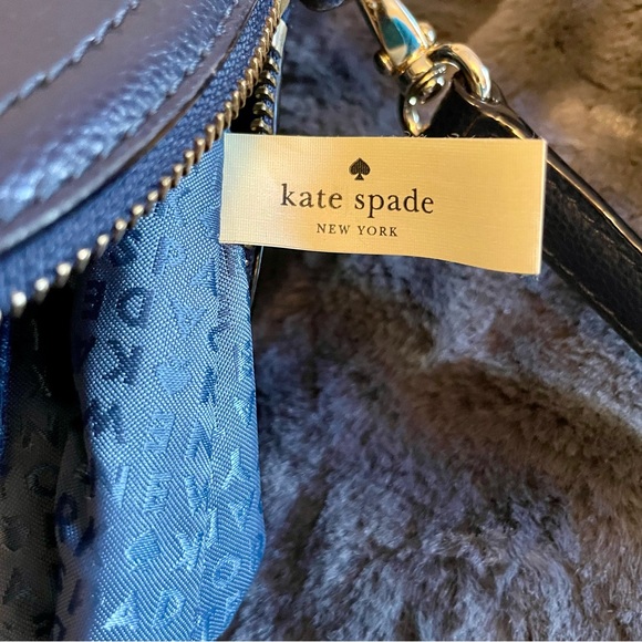 Kate Spade Handbag Patterson Drive Carli Dome Pebbled Leather Oceano Navy - Picture 11 of 12